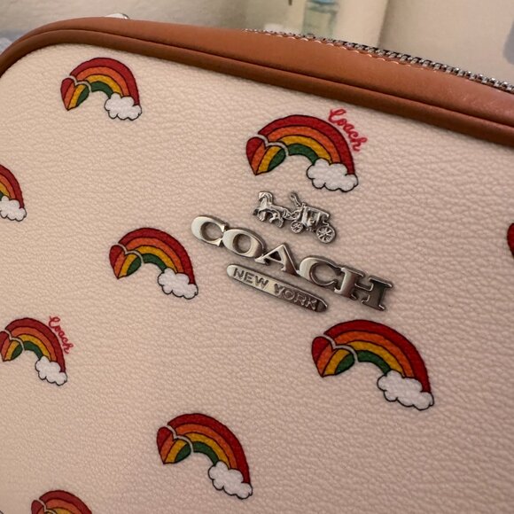 coach Mini Jamie Camera Bag With Rainbow Print cj647 - Picture 6 of 8